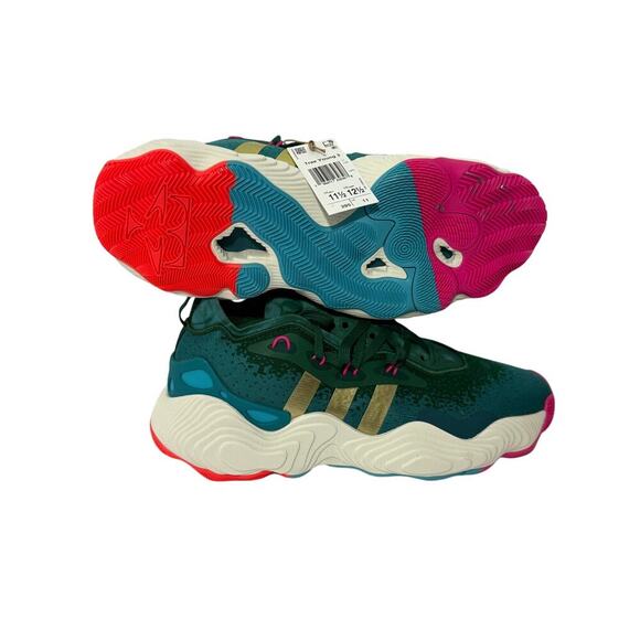 Adidas Trae Young 3 Sneakers Men 11.5 '96 Olympics Basketball Green Pink NWT‎